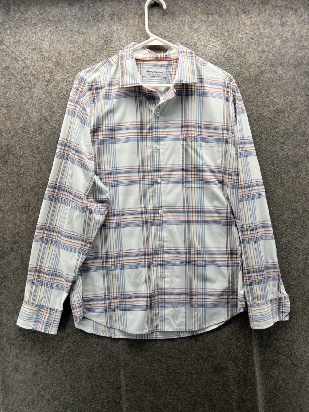 Tommy Bahama Shirt Mens Medium White Plaid Button Front Woven The Siesta Key